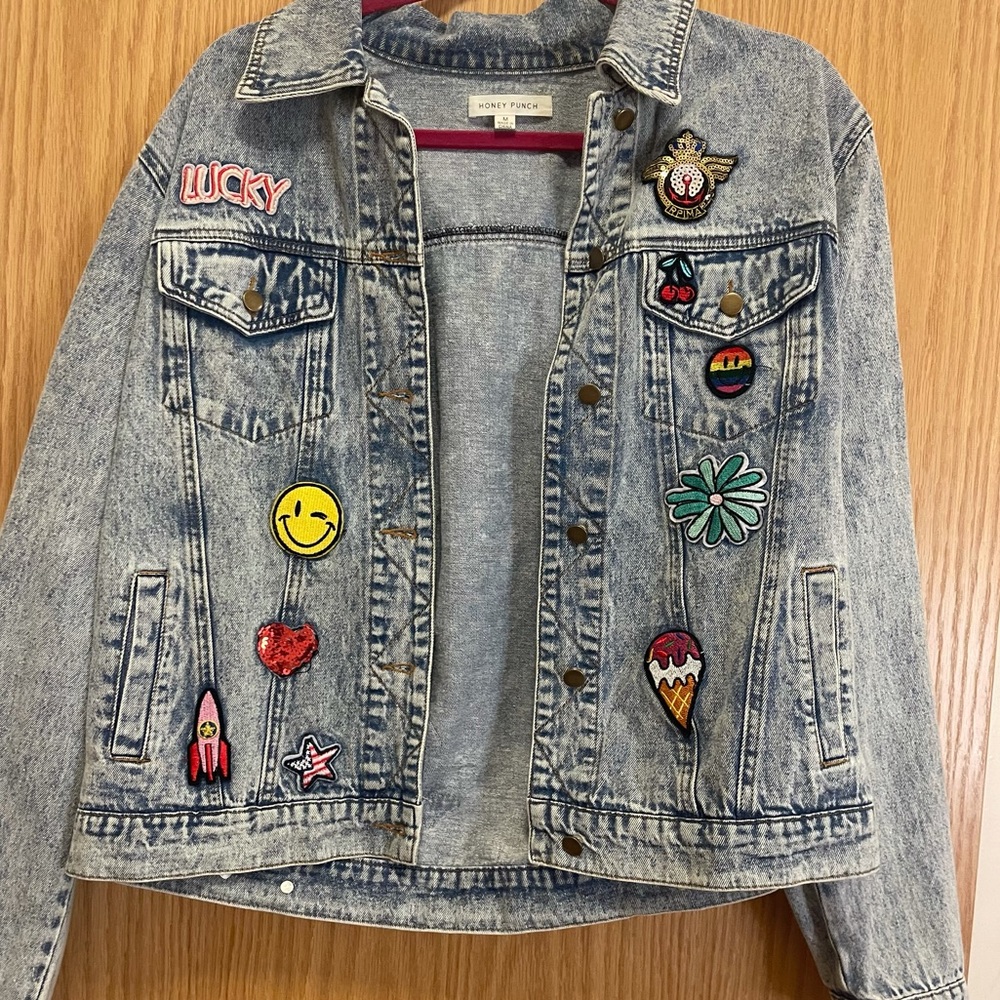 Denim Jacket with Patches
